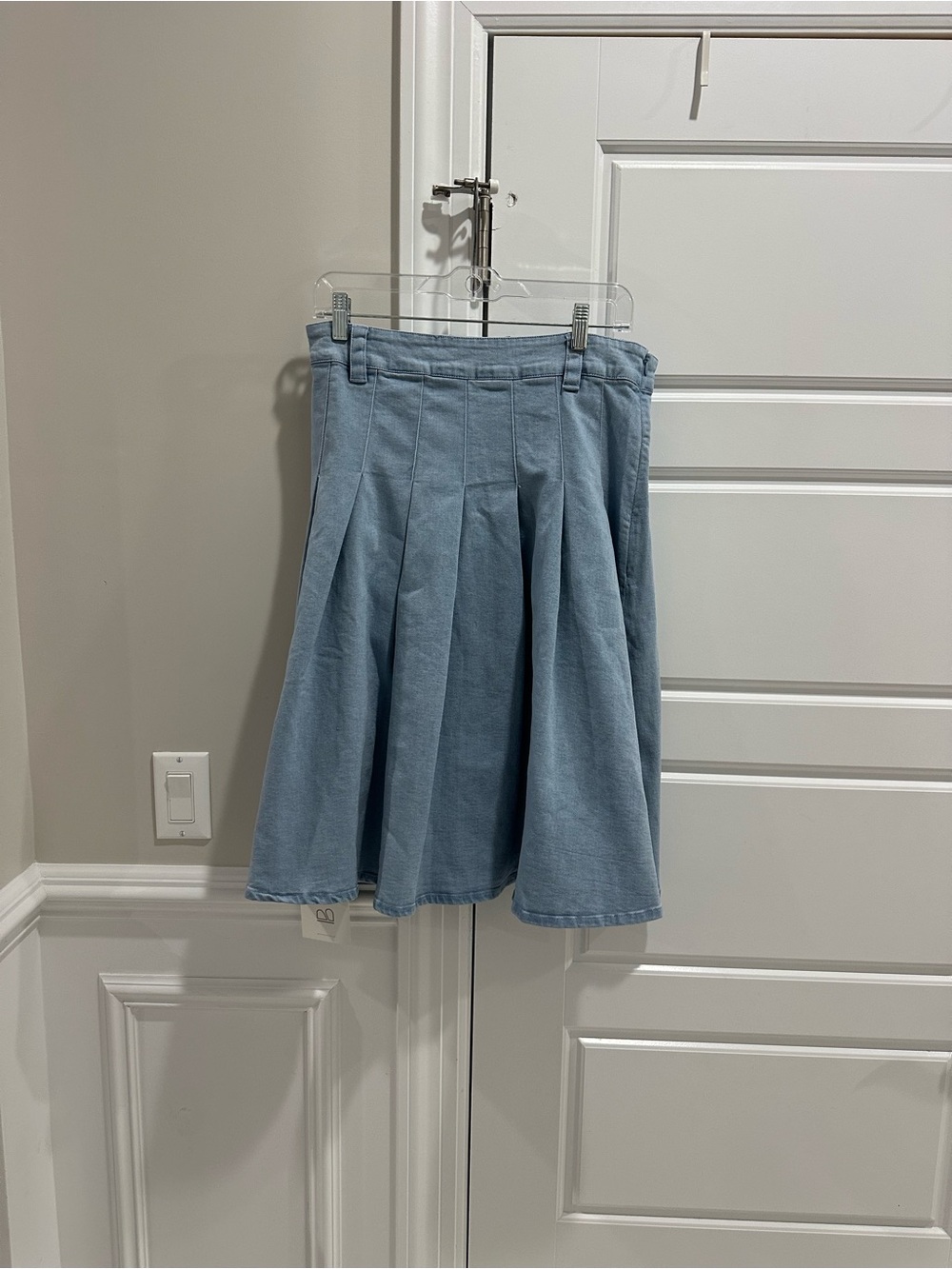 Blank NYC Light Blue Pleated Skater Skirt